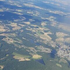 Flugwegposition um 15:19:14: Aufgenommen in der Nähe von Gemeinde Litschau, Österreich in 1972 Meter